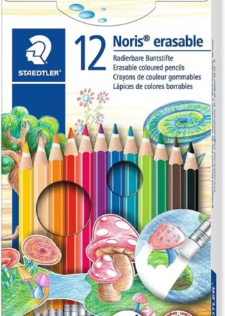 ESTUCHE 12 LAPICES COLORES BORRABLES SURTIDOS NORIS 144