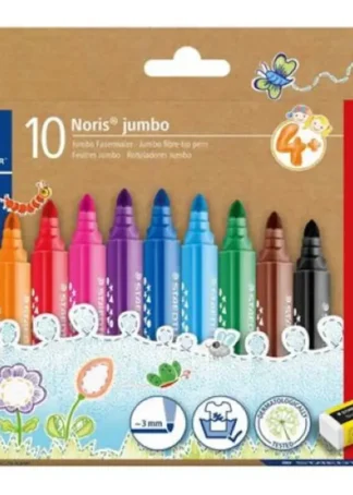 ESTUCHE 10 ROTULADOR TRIANGULAR NORIS JUMBO 328B COLORES