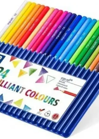 ESTUCHE 24 LAPICES DE COLORES SURTIDOS ERGOSOFT 157