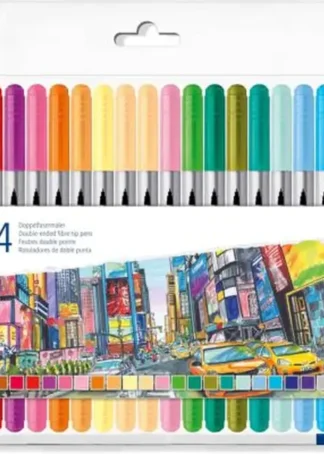 ESTUCHE 24 ROTULADORES DOBLE PUNTA 3200 COLORES SURTIDOS