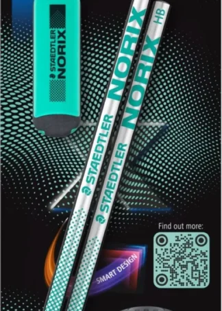 BLISTER 2 LAPIZ DE GRAFITO NORIX + AFILALAPICES + GOMA TUR.