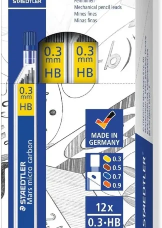 C/12 TUBOS MINAS 0,3MM HB MARS MICRO CARBON STAEDTLER