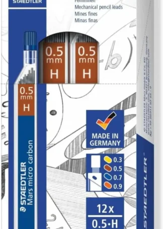 C/12 TUBOS MINAS 0,5MM H MARS MICRO CARBON STAEDTLER