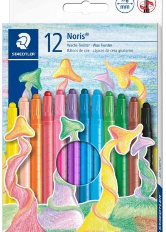 ESTUCHE 12 LAPICES DE CERA GIRATORIOS NORIS 221