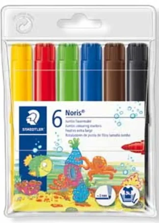 ESTUCHE 6 ROTULADORES GRUESOS NORIS 340 COLORES SURTIDOS