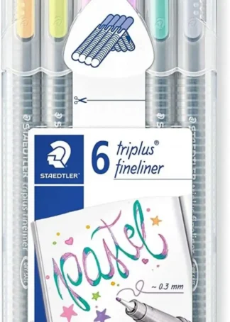 ESTUCHE 6 ROTULADORES TRIPLUS FINELINER 334 COLORES PASTEL