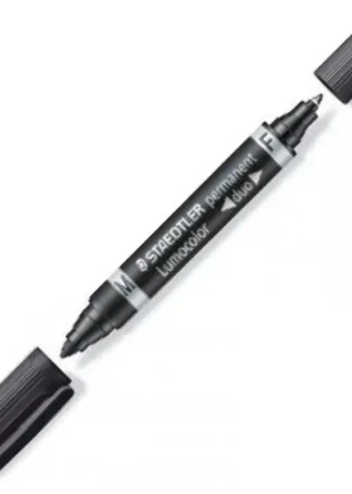 C/10 ROTULADOR LUMOCOLOR DUO 348 NEGRO PUNTA F/M