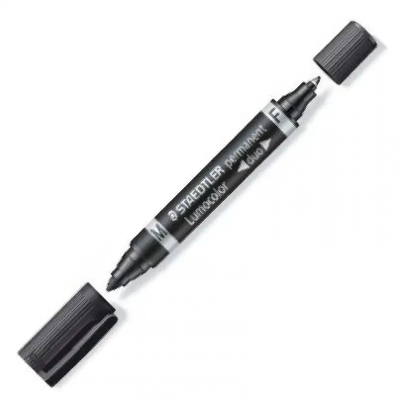 C/10 ROTULADOR LUMOCOLOR DUO 348 NEGRO PUNTA F/M