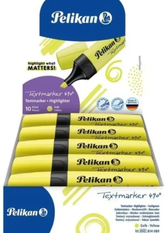 C/10 MARCADOR FLUORESCENTE TEXTMARKER 490 AMARILLO