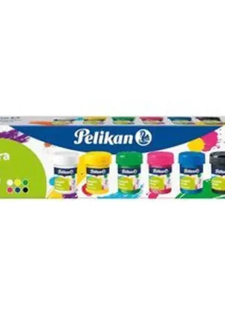 ESTUCHE 6 BOTES TEMPERA 25ML COLORES PRIMARIOS PELIKAN