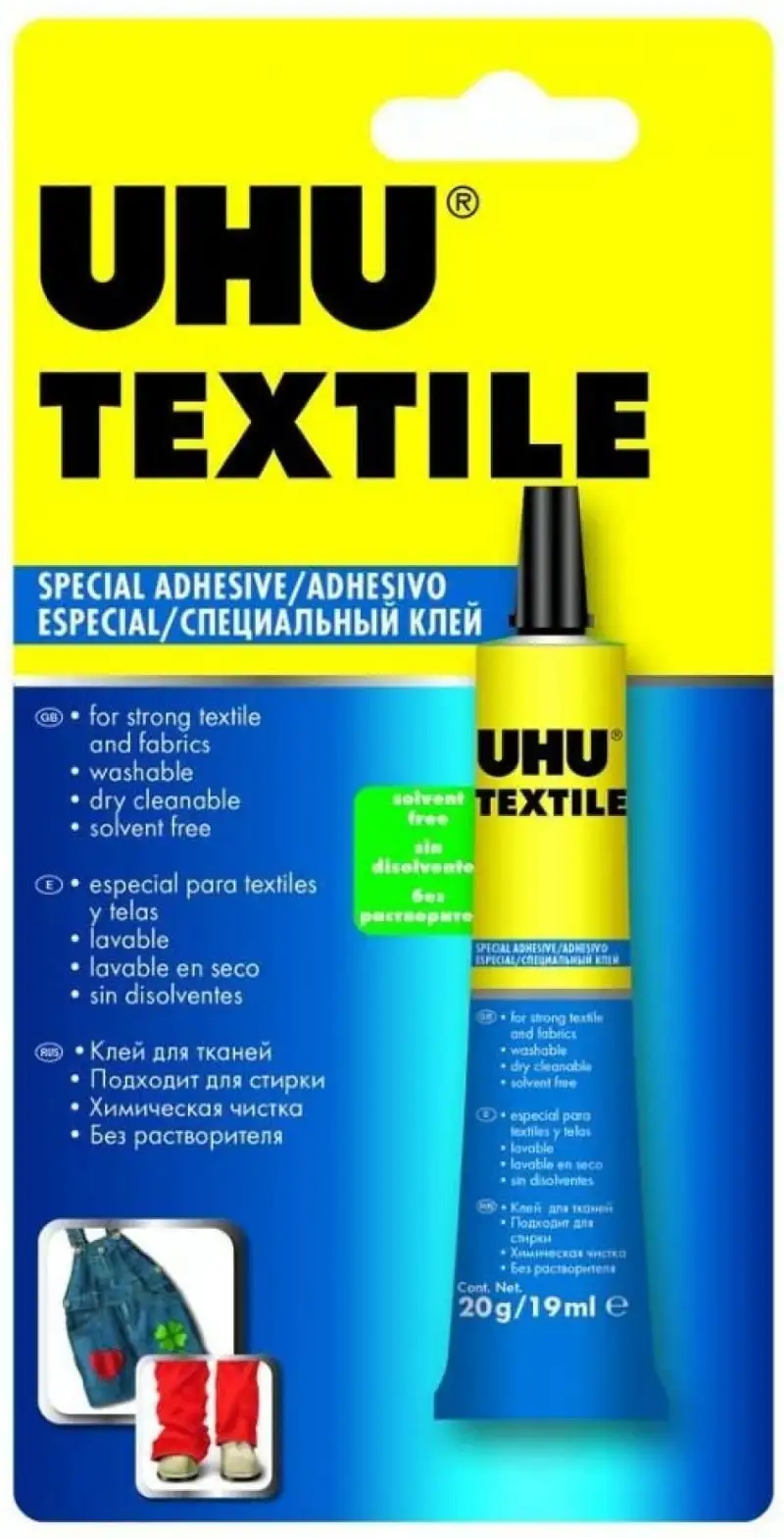 BLISTER PEGAMENTO UHU TEXTIL 20G