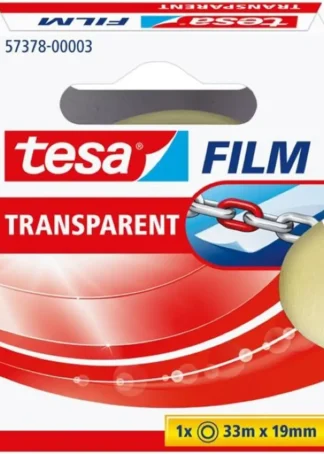 PAQ/10 ROLLOS TESAFILM TRANSPARENT 33MX19MM EN MARCHETA TES