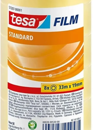 PACK 8 ROLLOS TESAFILM STANDARD 33MX19MM TESA