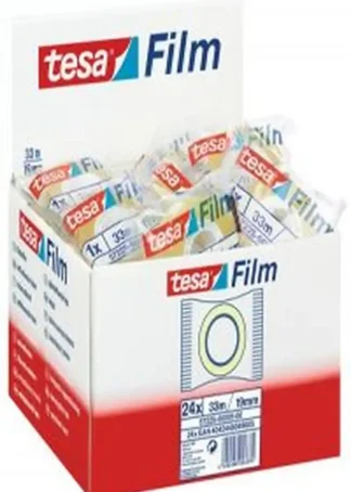 C/24 ROLLOS TESAFILM STANDARD 33MX19MM BOLSITA TESA