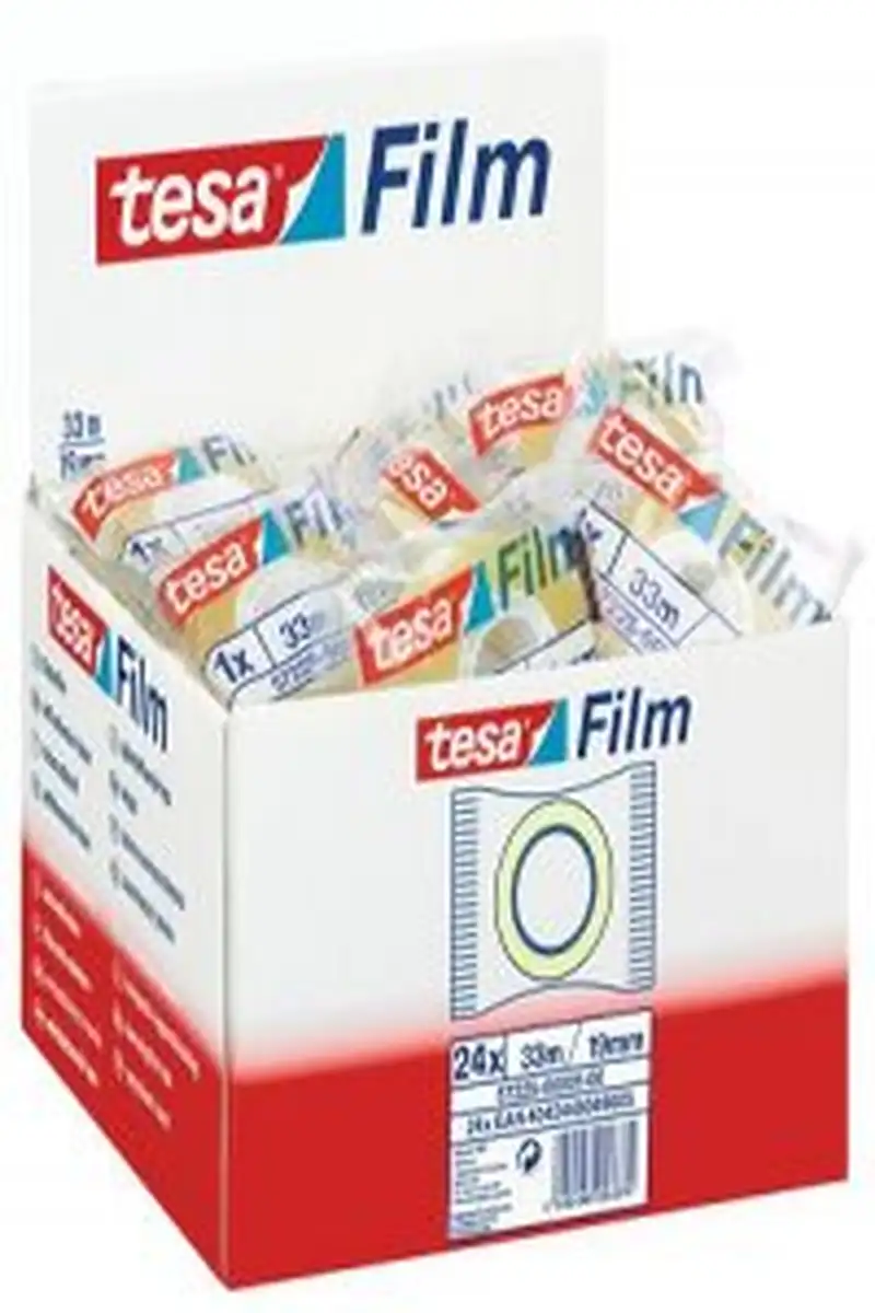C/24 ROLLOS TESAFILM STANDARD 33MX19MM BOLSITA TESA