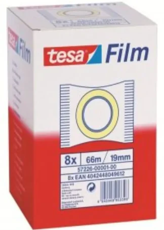 C/8 ROLLOS TESAFILM STANDARD 66MX19MM BOLSITA TESA