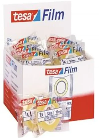 C/30 ROLLOS TESAFILM STANDARD 33MX15MM BOLSITA TESA