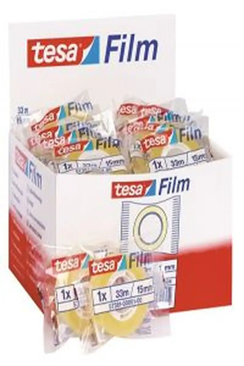 C/30 ROLLOS TESAFILM STANDARD 33MX15MM BOLSITA TESA