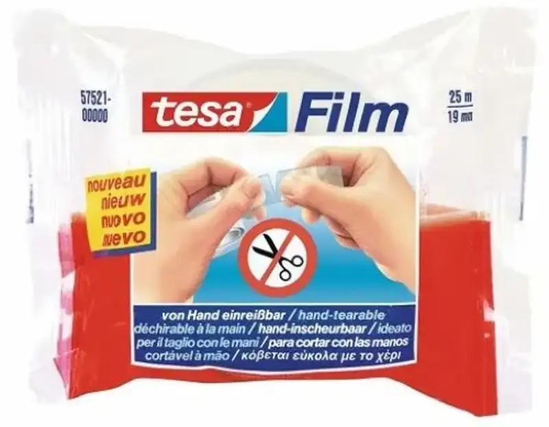 C/24 ROLLOS TESAFILM CORTA FACIL 25MX19MM BOLSITA TESA