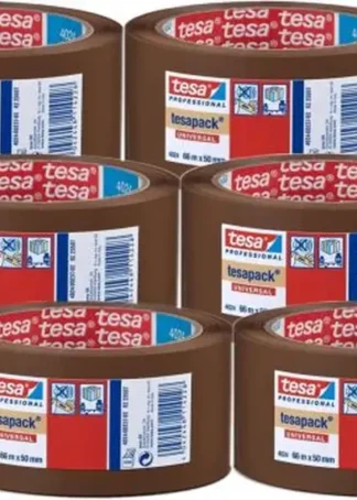 PACK 6 ROLLOS CINTA EMBALAJE MARRON 4024 66X50MM HABANA