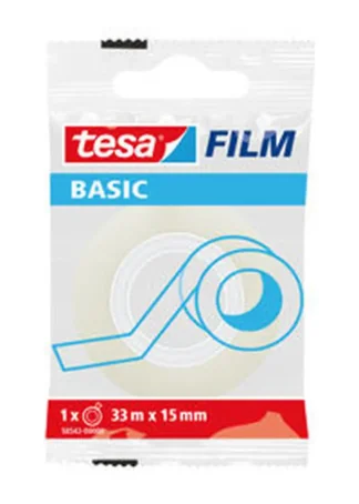 C/30 ROLLOS BASIC FILM TRANSPARENTE 33MX15MM BOLSITA TESA