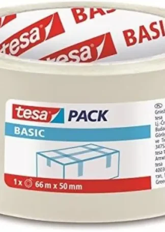 PACK 6 ROLLOS CINTA EMBALAJE TRANSPARENTE PP 66MX50MM