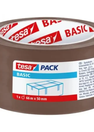 PACK 6 ROLLOS CINTA EMBALAJE MARRON PP 66MX50MM