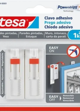 PACK/2 CLAVO ADHESIVO AJUSTABLE PARA PARED