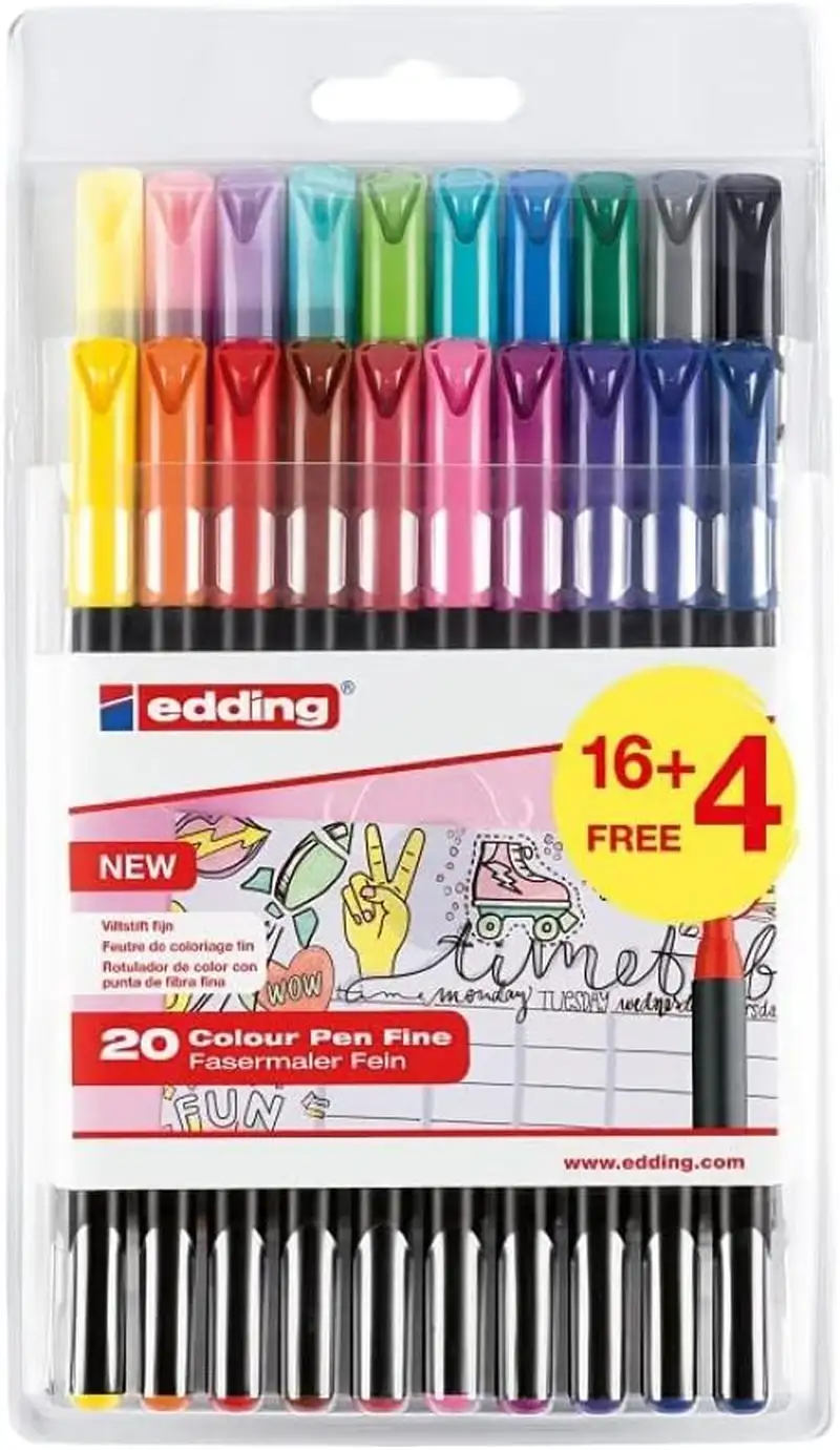 ESTUCHE 20 ROTULADOR EDDING 1200 SURTIDO COLORES PASTEL