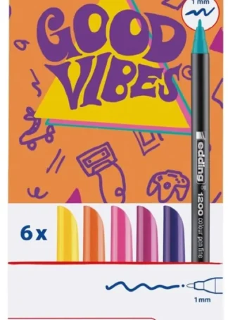 ESTUCHE 6 ROTULADORES EDDING 1200 COLORES SURTIDOS