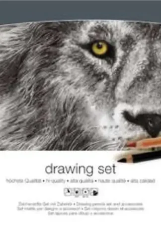 SET DIBUJO LYRA 31 PIEZAS CAJA DE MADERA