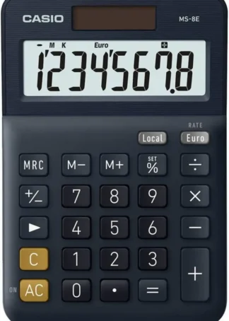 CALCULADORA SOBREMESA MS-8E 8 DIGITOS SOLAR/PILAS AZUL