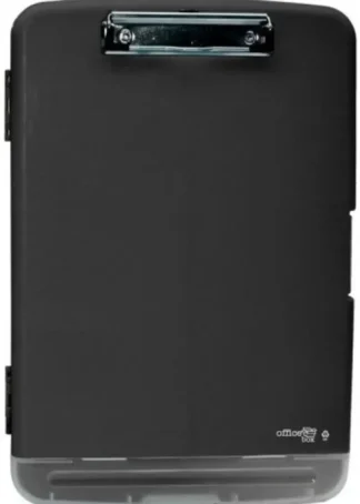 CARPETA PORTADOCUMENTOS A4+ CON PINZA NEGRO 360X240X30 MM