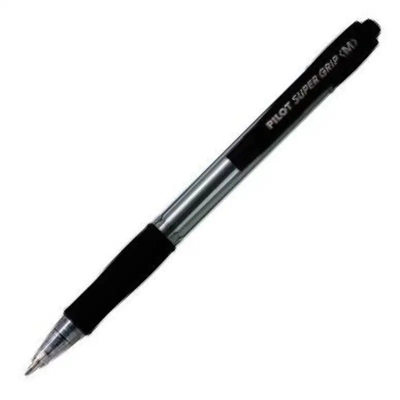 C/12 BOLIGRAFO PILOT SUPERGRIP NEGRO PUNTA 1,0MM