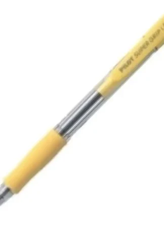 C/12 BOLIGRAFO PILOT SUPERGRIP CUERPO AMARILLO PUNTA 1,0MM