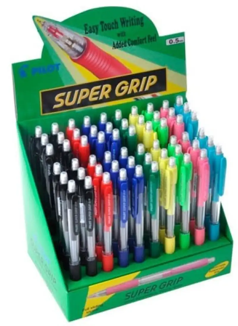 EXP 60 PORTAMINAS PILOT H-185 SUPERGRIP 0,5MM SURTIDOS