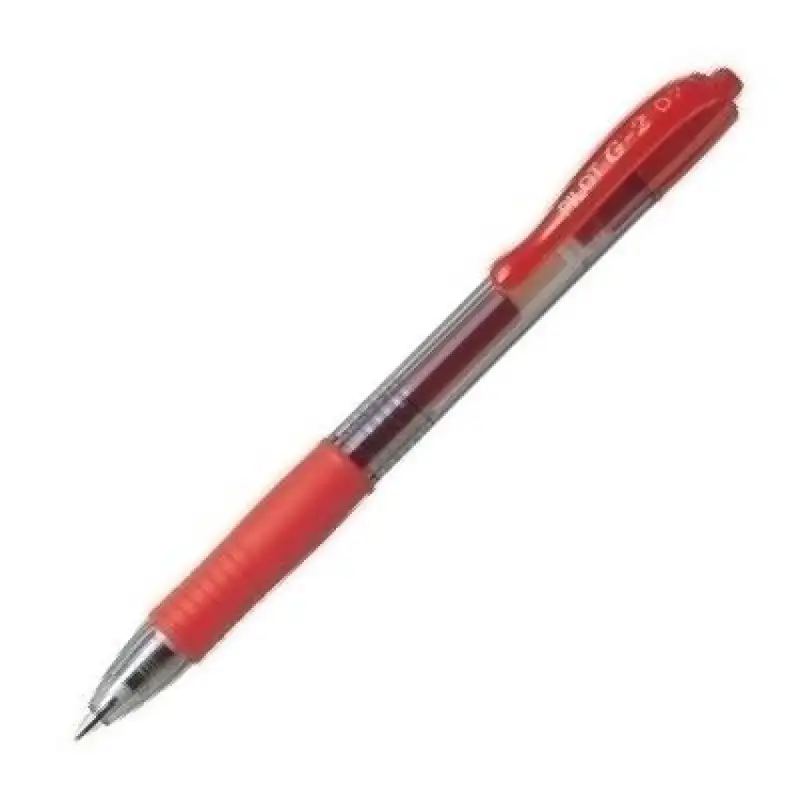C/12 BOLIGRAFO PILOT G-2 ROJO PUNTA 0,7MM