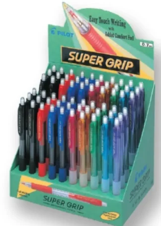 EXP 60 PORTAMINAS PILOT H-187 SUPERGRIP 0,7MM SURTIDO