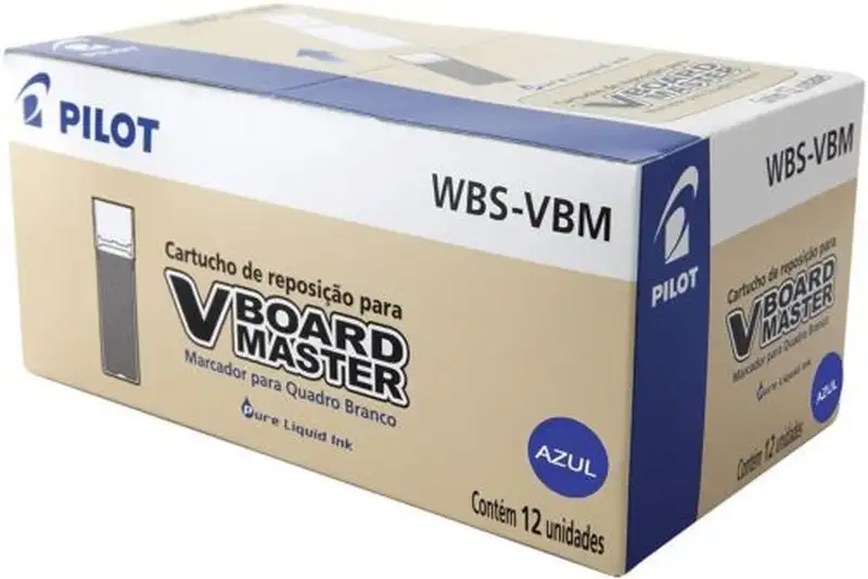 C/12 RECAMBIO CARTUCHO TINTA AZUL VBOARD MASTER