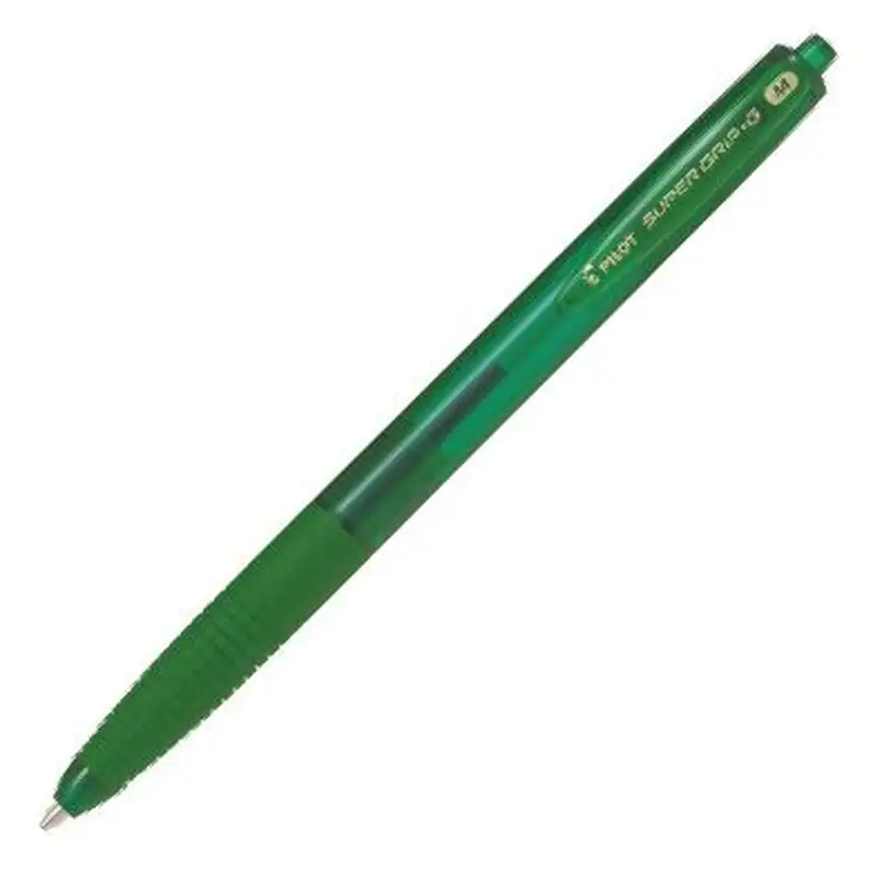 C/12 BOLIGRAFO PILOT SUPERGRIP G VERDE PUNTA 1,0MM