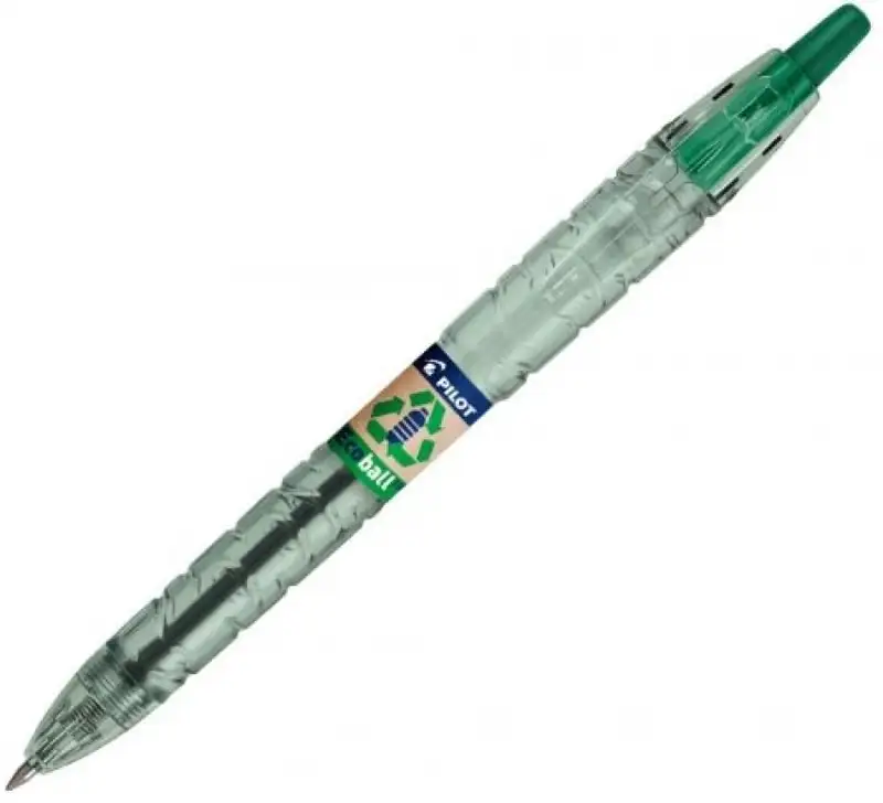 C/10 BOLIGRAFO PILOT B2P ECOBALL VERDE