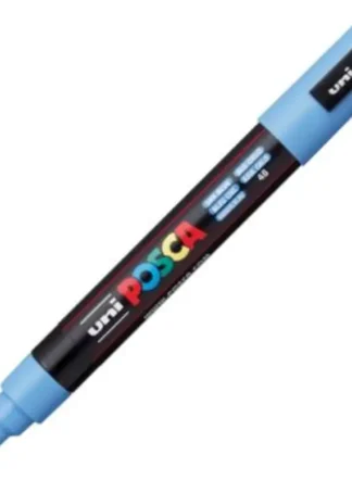 MARCADOR UNI-POSCA PC5M COLOR AZUL CIELO PUNTA 1.8-2.5MM