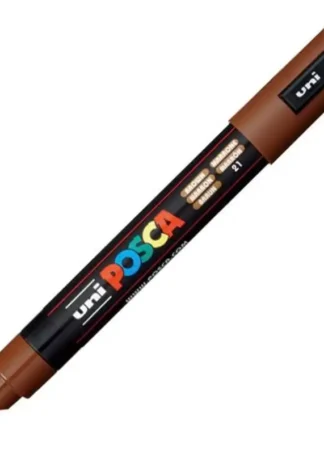 MARCADOR UNI-POSCA PC5M COLOR MARRON OSCURO PUNTA 1,8-2,5MM