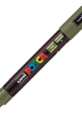 MARCADOR UNI-POSCA PC5M COLOR VERDE KAKI PUNTA 1,8-2,5MM