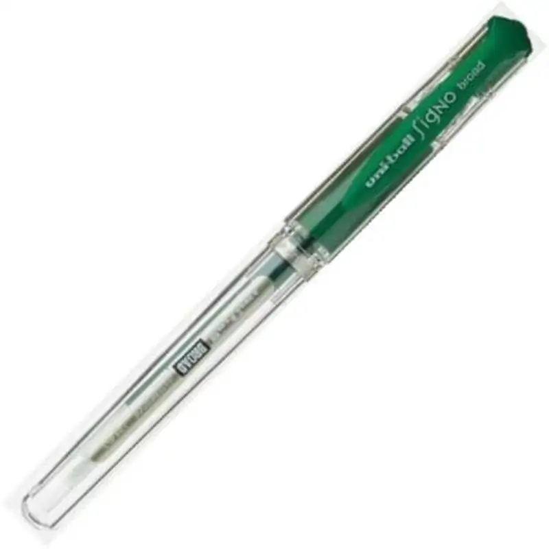 C/12 BOLIGRAFOS UNI-BALL SIGNO BROAD VERDE 1MM