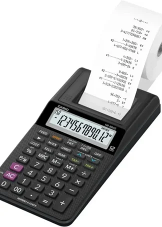 CALCULADORA IMPRESORA HR-8RCE PANTALLA 12 DIGITOS NEGRA