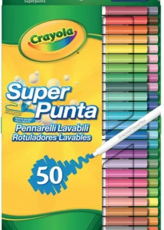 ESTUCHE 50 ROTULADORES SUPER LAVABLES MAXI PUNTA  CRAYOLA