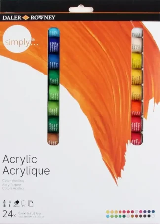 CAJA 24 TUBOS DE PINTURA ACRILICA SIMPLY