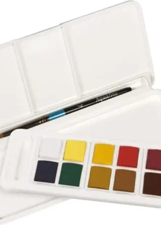 ESTUCHE 12 PASTILLAS ACUARELA FINA + 1 MINI PINCEL