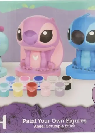 SET DE 3 FIGURAS DE ESCAYOLA PARA PINTAR STITCH